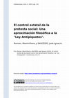 Research paper thumbnail of El control estatal de la protesta social: Una aproximación filosófica a la "Ley Antipiquetes"