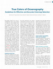 Research paper thumbnail of True Colors of Oceanography: Guidelines for Effective and Accurate Colormap Selection