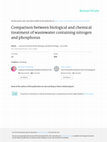 Research paper thumbnail of Comparison between biological and chemical treatment of wastewater containing nitrogen and phosphorus