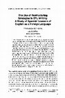 Research paper thumbnail of The Use of Restructuring Strategies In EFL Writing: A Study of Spanish Learners of English As a Foreign Language