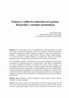 Research paper thumbnail of Géneros y estilos de redacción en la prensa. Desarrollo y variantes taxonómicas