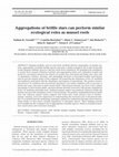 Research paper thumbnail of Aggregations of brittle stars can perform similar ecological roles as mussel reefs