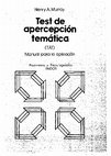 Research paper thumbnail of apercepclon temática (TAT) Manual para la aplicación