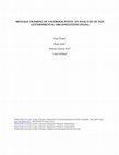 Research paper thumbnail of MESSAGE FRAMING OF FACEBOOK POSTS: AN ANALYSIS OF NON GOVERNMENTAL ORGANIZATIONS (NGOs)