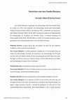 Research paper thumbnail of Entrevista com Ana Claudia Marques