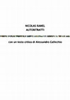 Research paper thumbnail of "Autoritratti (? - 2017) e oltre...", in Nicolas Ramel "Autoritratti", ebook, «Artext», 2017.