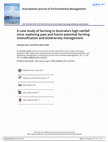 Research paper thumbnail of A case study of farming in Australia’s high rainfall zone: exploring past and future potential farming intensification and biodiversity management