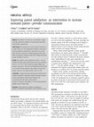 Research paper thumbnail of Improving parent satisfaction: an intervention to increase neonatal parent�provider communication