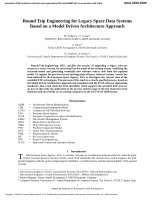 Research paper thumbnail of Round Trip Engineering for Legacy Space Data Systems Based on a Model Driven Architecture Approach