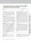 Research paper thumbnail of Self-regulated learning in simulation-based training: a systematic review and meta-analysis