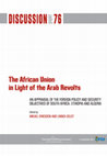 Research paper thumbnail of The African Union in Light of the Arab Revolts