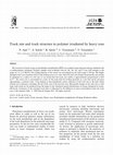 Research paper thumbnail of Track size and track structure in polymer irradiated by heavy ions