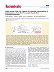 Research paper thumbnail of Highly Active Chiral Zinc Catalysts for Immortal Polymerization of β‑Butyrolactone Form Melt Processable Syndio-Rich Poly(hydroxybutyrate