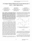 Research paper thumbnail of A Compact Hybrid Minkowski Fractal Antenna for C and X – Band Applications