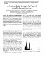 Research paper thumbnail of A cognitive radio approach for usage of virtual unlicensed spectrum