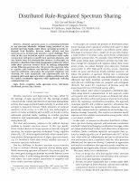 Research paper thumbnail of Distributed rule-regulated spectrum sharing