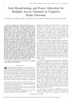 Research paper thumbnail of Joint beamforming and power allocation for multiple access channels in cognitive radio networks