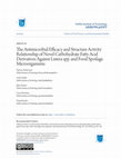 Research paper thumbnail of The antimicrobial efficacy and structure activity relationship of novel carbohydrate fatty acid derivatives against Listera spp. and food spoilage microorganisms