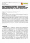 Research paper thumbnail of Initial Field Testing of Concentrating Solar Photovoltaic (CSPV) Thermal Hybrid Solar Energy Generator Utilizing Large Aperture Parabolic Trough and Spectrum Selective Mirrors