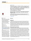 Research paper thumbnail of Characterisation of (R)-2-(2-Fluorobiphenyl-4- yl)-N-(3-Methylpyridin-2-yl)Propanamide as a Dual Fatty Acid Amide Hydrolase: Cyclooxygenase Inhibitor