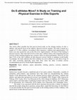 Research paper thumbnail of Do E-athletes Move? A Study on Training and Physical Exercise in Elite Esports