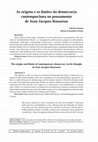 Research paper thumbnail of As origens e os limites da democracia contemporânea no pensamento de Jean-Jacques Rousseau The origins and limits of contemporary democracy in the thought of Jean-Jacques Rousseau