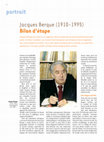 Research paper thumbnail of Jacques Berque (1910-1995). Bilan d'étape