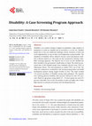 Research paper thumbnail of Disability: A Case Screening Program Approach