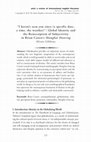 Research paper thumbnail of Gibbons, A. (2016) ‘ “I haven’t seen you since (a specific date, a time, the weather)”: Global identity and the reinscription of subjectivity in Brian Castro’s Shanghai Dancing’, Ariel: A Review of International English Literature 47(1-2): 223-251.