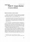 Research paper thumbnail of Paolo VI – Jacque Maritain. Un’amicizia intellettuale