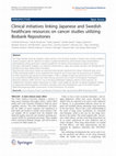 Research paper thumbnail of Clinical initiatives linking Japanese and Swedish healthcare resources on cancer studies utilizing Biobank Repositories