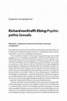 Research paper thumbnail of Richard von Krafft-Ebing – Psychopathia Sexualis