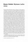 Research paper thumbnail of Bruno Schulz – Wystawa Lachowicza