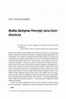 Research paper thumbnail of Anita Jarzyna – Herezje Jana Gondowicza