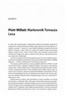 Research paper thumbnail of Piotr Millati – Markownik Tomasza Leca