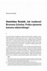 Research paper thumbnail of Stanisław Rosiek – Jak wydawać Brunona Schulza. Próba opisania kanonu edytorskiego