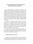 Research paper thumbnail of Los derechos humanos en la Constitución de 1991