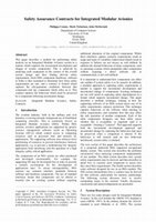 Research paper thumbnail of Safety assurance contracts for integrated modular avionics