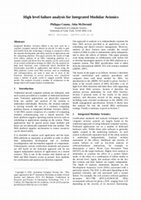 Research paper thumbnail of High level failure analysis for Integrated Modular Avionics