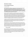 Research paper thumbnail of State Failure in Somalia Causes of Instability and Insecurity