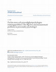 Research paper thumbnail of De fem stora och personlighetspsykologins mätningsproblem (The Big Five and measurement problems in personality psychology