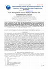 Research paper thumbnail of Risk Management Process Analysis for Data and Communication Devices