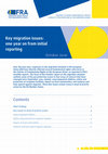 Research paper thumbnail of Key migration issues: one year on from initial reporting