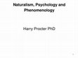 Research paper thumbnail of Naturalism, Psychology and Phenomenology