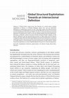 Research paper thumbnail of Global Structural Exploitation: Towards an Intersectional Definition