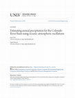 Research paper thumbnail of Estimating annual precipitation for the Colorado River Basin using oceanic-atmospheric oscillations