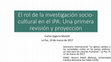 Research paper thumbnail of 2017-El rol de la investigación socio-cultural en el IPA