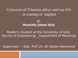 Research paper thumbnail of Corrosion of Titanium alloys and use HA  in coating of  implant