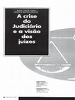 Research paper thumbnail of A crise do Judiciário e a visão dos juízes