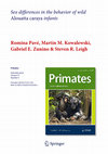 Research paper thumbnail of Sex differences in the behavior of wild Alouatta caraya infants